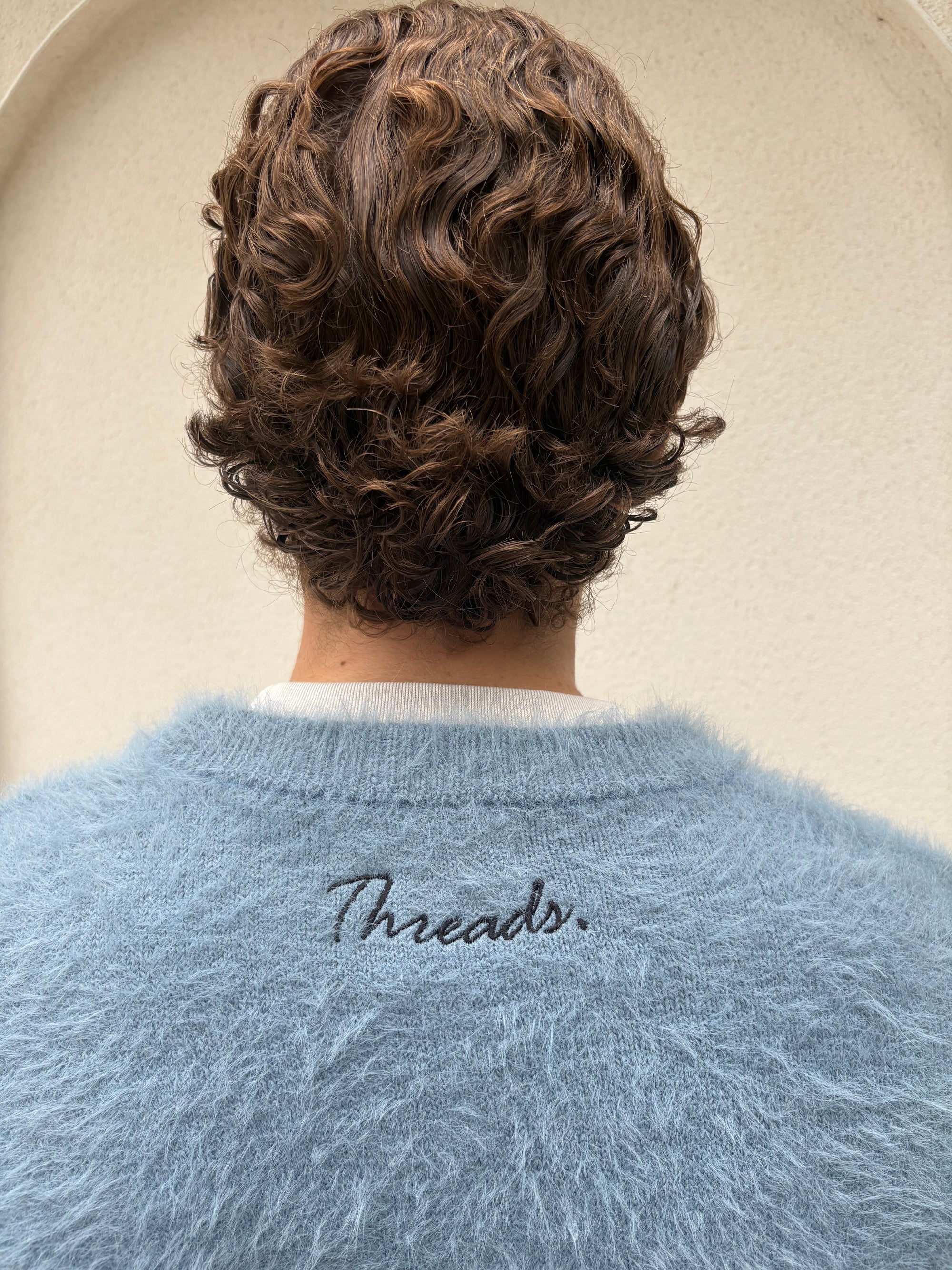 TEXTURED KNIT JUMPER - DUSTY BLUE
