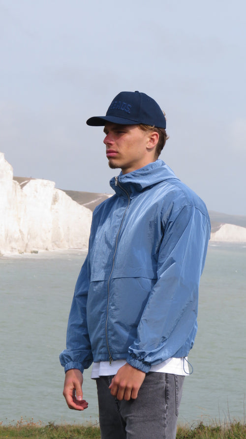 NYLON WINDBREAKER - AZURE BLUE