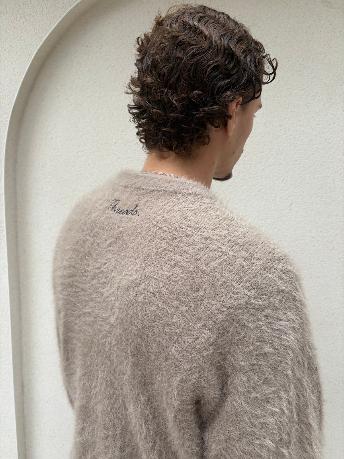 TEXTURED KNIT JUMPER - TAUPE