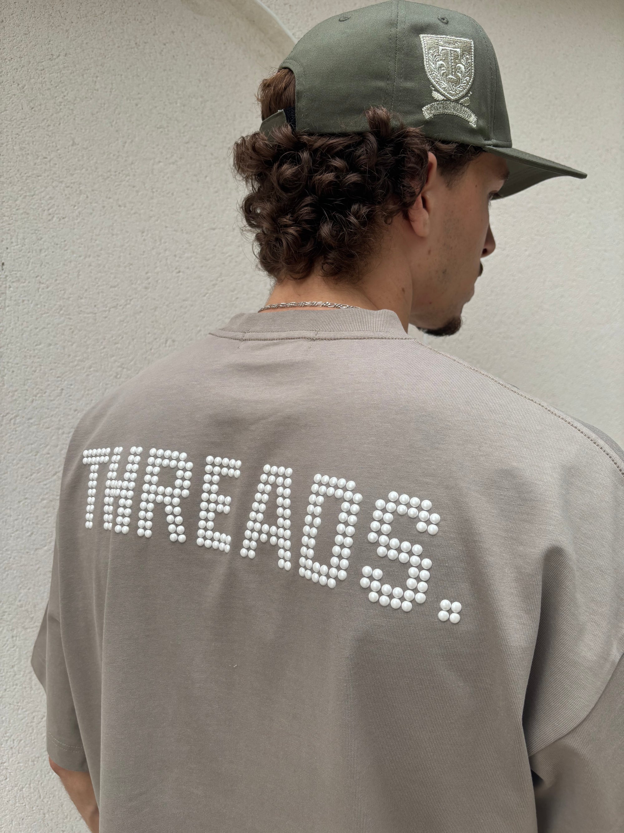 PEARL OVERSIZED TEE - TAUPE