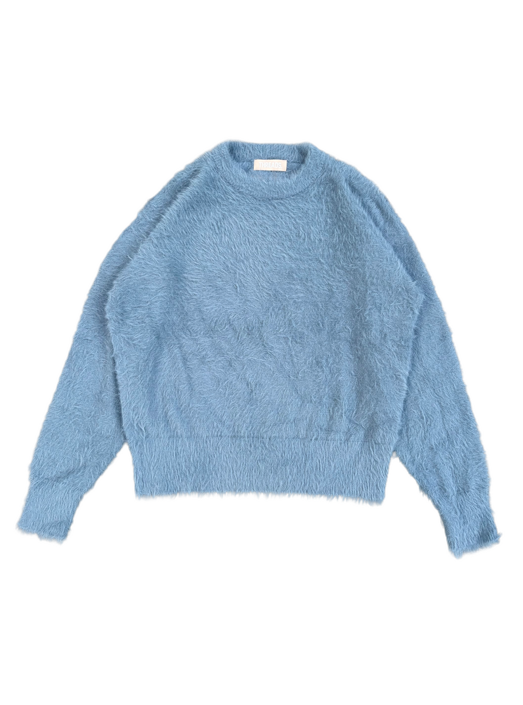 TEXTURED KNIT JUMPER - DUSTY BLUE
