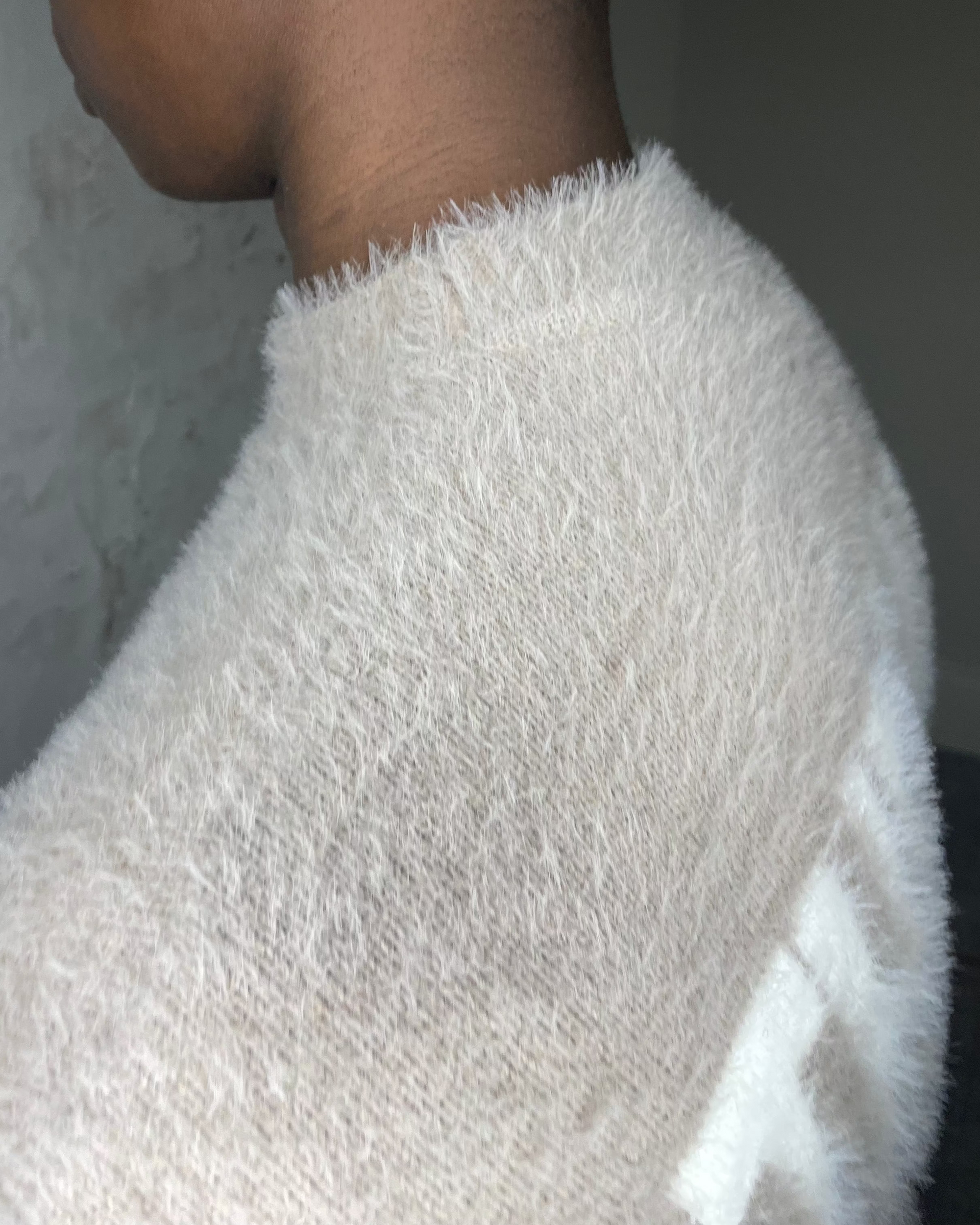 TEXTURED KNIT JUMPER - TAUPE